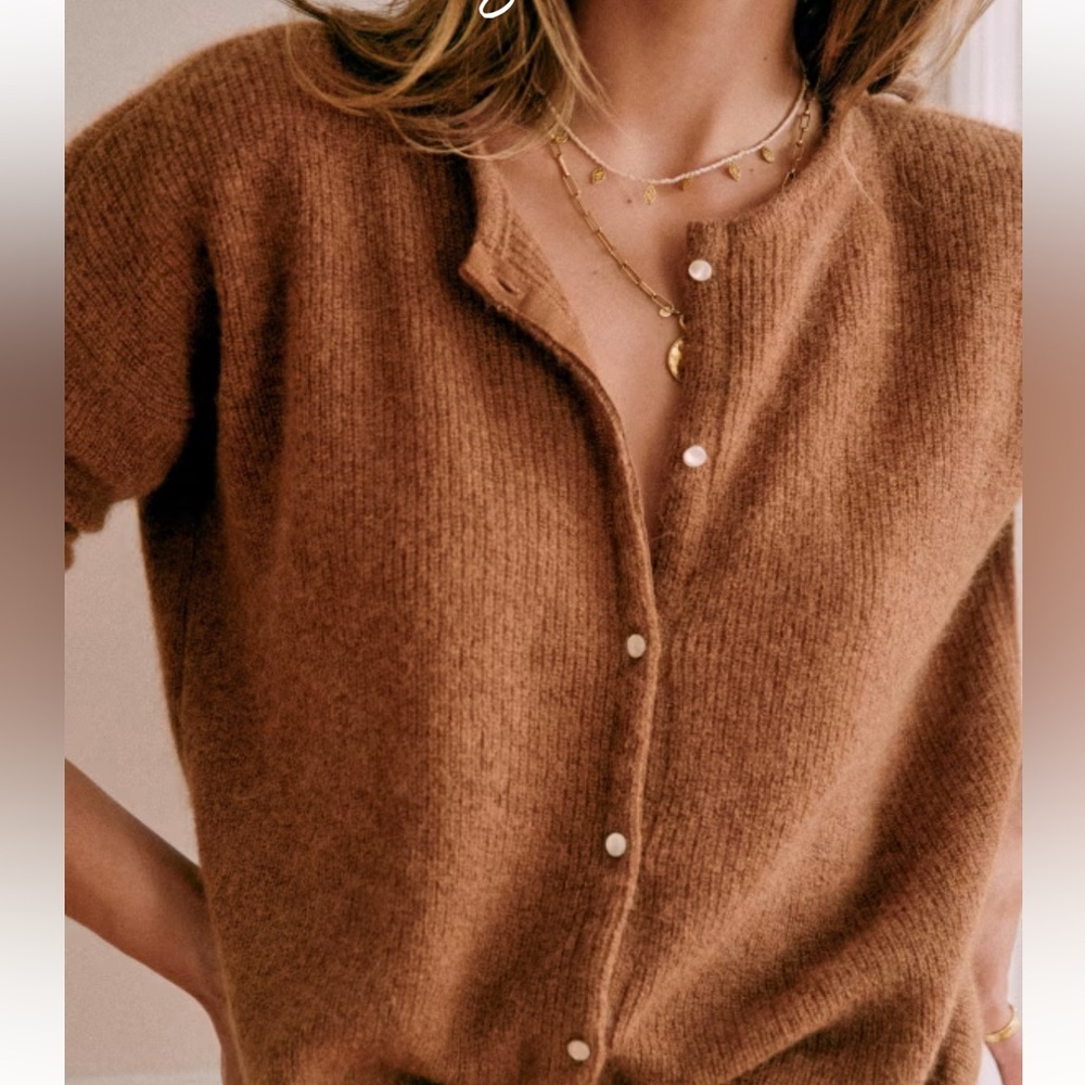 Sezane Gaspard Cardigan Camel Size S